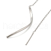 Non-Tarnish 304 Stainless Steel Curved Bar Dangle Stud Earring Findings STAS-Q310-01P-2