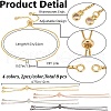GOMAKERER 8Pcs 4 Colors Brass Pave Rhinestone Box Chain Slider Bracelet Making KK-GO0001-96-2