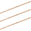 Soldered Brass Coated Iron Curb Chains CH-CJ0001-01A-KCG-4