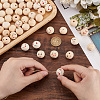    80pcs 8 styles Natural Wood European Beads WOOD-PH0002-68-3