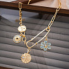 Rhinestone & Alloy & Iron Pendant Necklaces FS-WGADE70-03-1