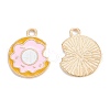 Light Gold Plated Alloy Enamel Pendants ENAM-R136-29-3