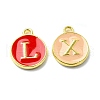 (Defective Closeout Sale)Platinum & Golden Plated Alloy Enamel Charms ENAM-XCP0001-42PG-2