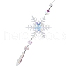AB Color Glass Snowflake Pendant Decorations AJEW-Q144-02P-03-2
