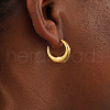 Elegant Geometric Moon Brass Stud Earrings AA9620-4