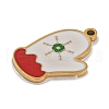 Christmas Theme 304 Stainless Steel Enamel Charms STAS-Z093-02G-2