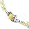 Cross & Virgin Mary Alloy Rosary Bead Necklaces NJEW-JN05123-05-5