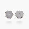 Non-Tarnish Eco-Friendly 316 Surgical Stainless Steel Stud Earring Settings X-STAS-F181-01P-10mm-1