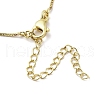 Brass Micro Pave Clear Cubic Zirconia & Plastic Double Heart Pendant Necklaces for Women NJEW-D305-01G-4