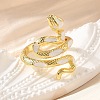 Brass Cuff Rings for Women RJEW-F181-02G-4