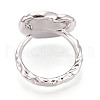Oval Brass Finger Ring Settings KK-T076-37P-3