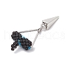 Cylinder Seed Beaded Eye Pendants PALLOY-MZ00650-01-4