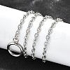 Non-Tarnish 304 Stainless Steel Cable Chain Necklaces X-NJEW-JN01471-3
