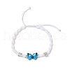 Butterfly Alloy Enamel Link Bracelets BJEW-JB11722-01-2