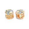 Rack Plating Alloy Enamel European Beads MPDL-N039-189-03-2