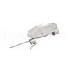 304 Stainless Steel Brooch Cabochon Settings STAS-E547-08G-P-3
