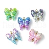 UV Plating Rainbow Iridescent Acrylic Connector Charms PALLOY-JF02521-02-1