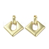 Rack Plating Brass Hollow Rhombus Dangle Stud Earrings EJEW-M237-09G-1