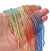 Transparent Painted Glass Beads Strands X1-DGLA-A034-T1mm-A02-2