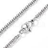 304 Stainless Steel Curb Chain Necklaces NJEW-G283-03P-2