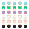 GOMAKERER 48Pcs 6 Colors Eco-Friendly Zinc Alloy  Pendants ENAM-GO0001-09-1