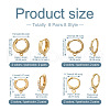  8 Pairs 8 Style Brass Hoop Earrings EJEW-PJ0001-05-3