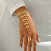 Vintage Classic Brass Teardrop Link finger Ring Bracelets for Women RG9385-3