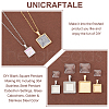Unicraftale DIY Blank Square Pendant Making Kit DIY-UN0005-46-5
