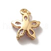 Brass Cubic Zirconia Flower Charms KK-O141-01G-05-2