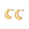 Moon 304 Stainless Steel Stud Earrings for Women EJEW-M079-01G-2