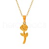Stainless Steel Flower Pendant Necklaces for Women MR4365-2-5