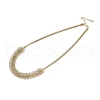 304 Stainless Steel Irregular Twisted Chain Spiral Bib Necklaces for Women NJEW-B127-01G-02-2