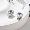 Cubic Zirconia Clip-on Earrings EJEW-L100-01P-07-01-3