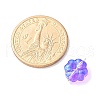 7Pcs 7 Colors Transparent Spray Painted Glass Charms PALLOY-JF03518-03-5