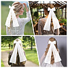 Long Bowknot Polyester Alligaor Hair Clips OHAR-WH20005-07B-5