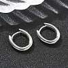 Oval Brass Hoop Earrings EJEW-D320-09P-2