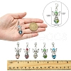 20Pcs 5 Colors Angel Glass Acrylic Pendants HJEW-FS00016-5
