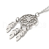 201 Stainless Steel Pendnat Necklace with Cable Chains NJEW-E102-01P-04-1