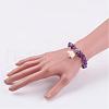 Resin Elephant Charm Bracelets BJEW-JB02911-03-3