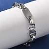 304 Stainless Steel Oval Link Chain Bracelets for Women Men BJEW-A033-04P-2