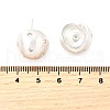 Brass Micro Pave Clear Cubic Zirconia Stud Earrings EJEW-S270-03S-3