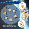 Beebeecraft 10Pcs Sun with Moon Brass Micro Pave Colorful Cubic Zirconia Pendants KK-BBC0004-16-4