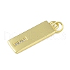 Brass Micro Pave Clear Cubic Zirconia Pendants KK-P266-06G-I-2