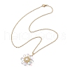 Glass & Glass Pearl Beads Pendants Necklaces for Women NJEW-MZ00106-05-4
