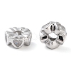 Brass Micro Pave Clear Cubic Zirconia Beads KK-U028-26P-2