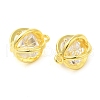 Real 18K Gold Plated Rack Plating Brass with Cubic Zirconia Pendants Charms KK-S396-12C-2