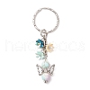 6Pcs 6 Colors Synthetic Turquoise Angel Pendant Keychian KEYC-JKC01107-4