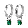 S925 Sterling Silver Flat Round Hoop Earrings NE2810-4-1