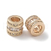 Brass Micro Pave Cubic Zirconia European Beads ZIRC-F141-04LG-1