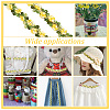 3D Flower Embroidery Polyester Lace Trim SRIB-WH0011-141C-6